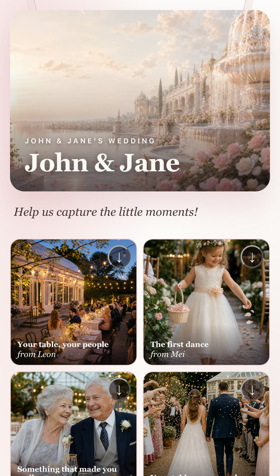 The same gallery on a guest's phone