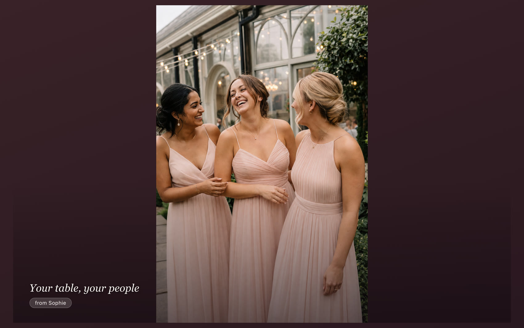 The venue screen showing a single guest photo full-frame
